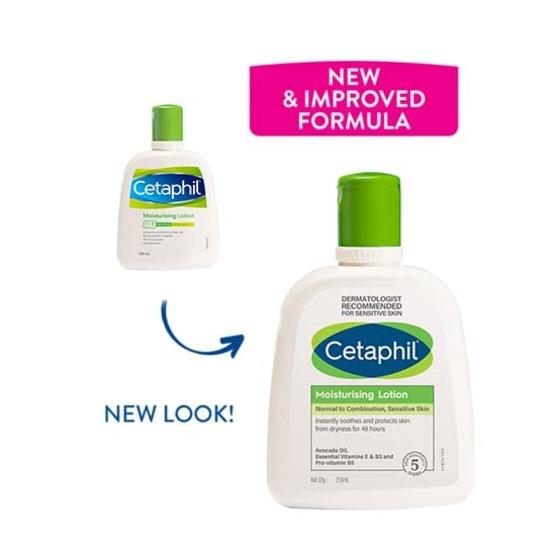 Cetaphil Fuktighetskrem for sensitiv eller tørr hud + Mild hudrens, 250 ml hver