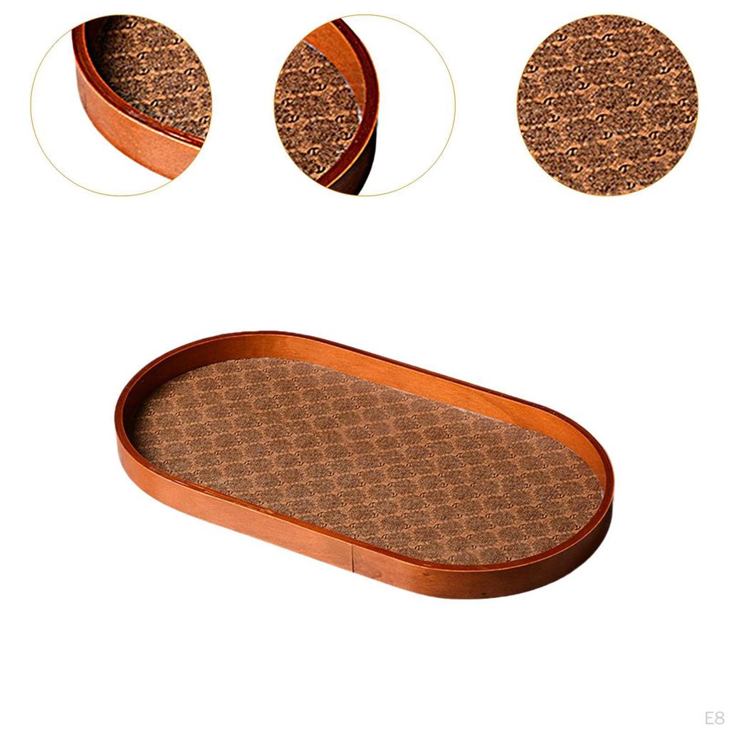 Elegant Wooden Jewelry Display Tray for Dresser Organization