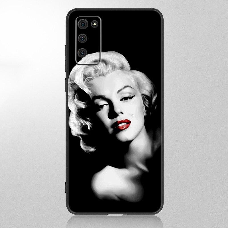 Sexy Marilyn Monroe Telefon Fall Für Samsung Galaxy A12 A02S A22 A32 A52 A72 A71 A51 A41 A31 A21 A11 A50 a70 A10S A20S Schwarze Abdeckung