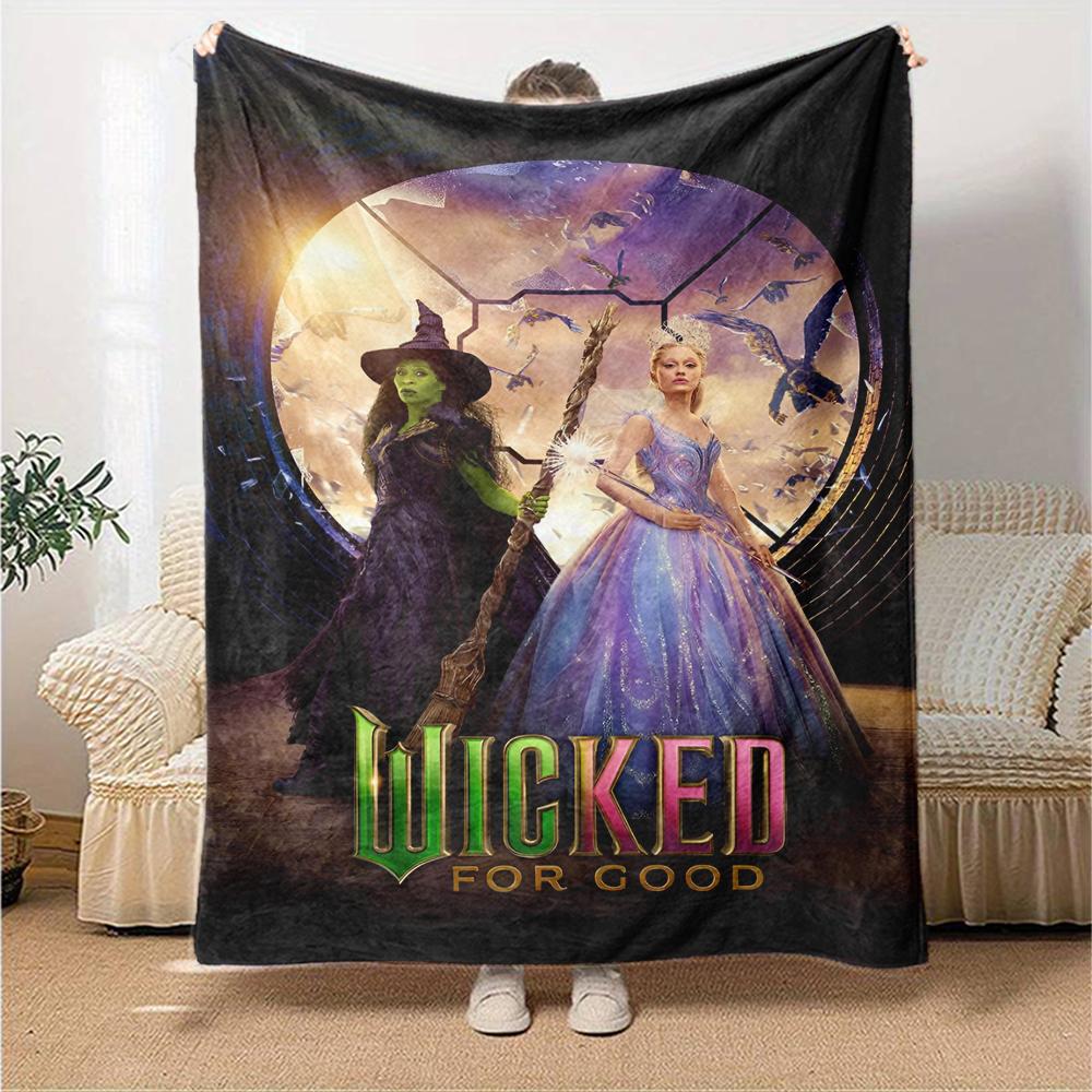 Wicked Theme Printed Blanket - Perfect for Couch, Bed, Travel & Outdoor Use | Machine Washable, Cozy & Durable.