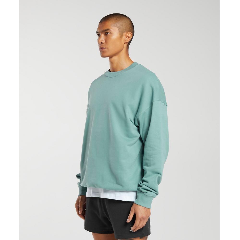 Gymshark Rest Day Essential Crew Duck Egg Blue A6a2l Ub9k