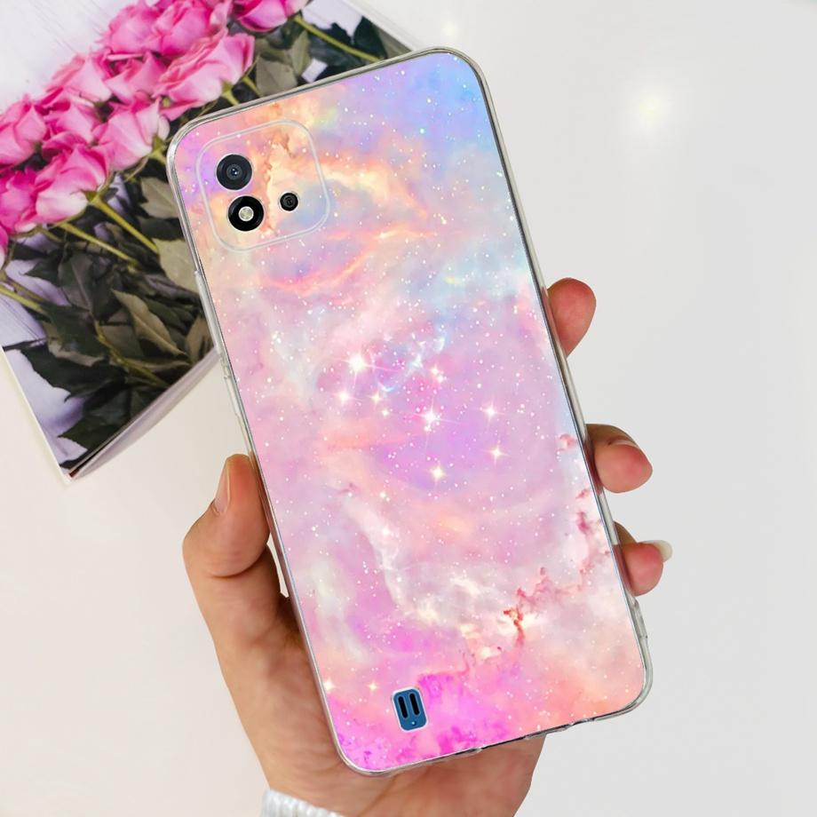 For Realme C11 2021 Clear Soft TPU Silicone Phone Back Cover For Realme RMX3231 C 11 RealmeC11 Funda Cool Dragon Cat Capa Bumper