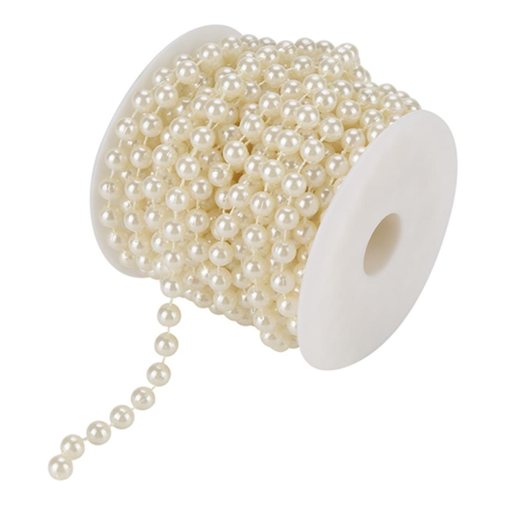 10mCelsiusroll Grinding Pearl Wire Beads Garland String   Wedding Decoration 8mm(white)