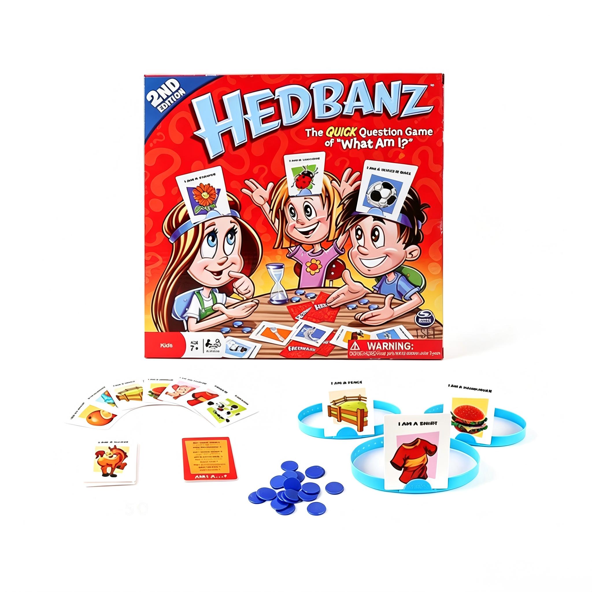 Hedbanz Game Card, an English Interactive Puzzle Board Game Suitable for Family Leisure. Guess who I Am in English