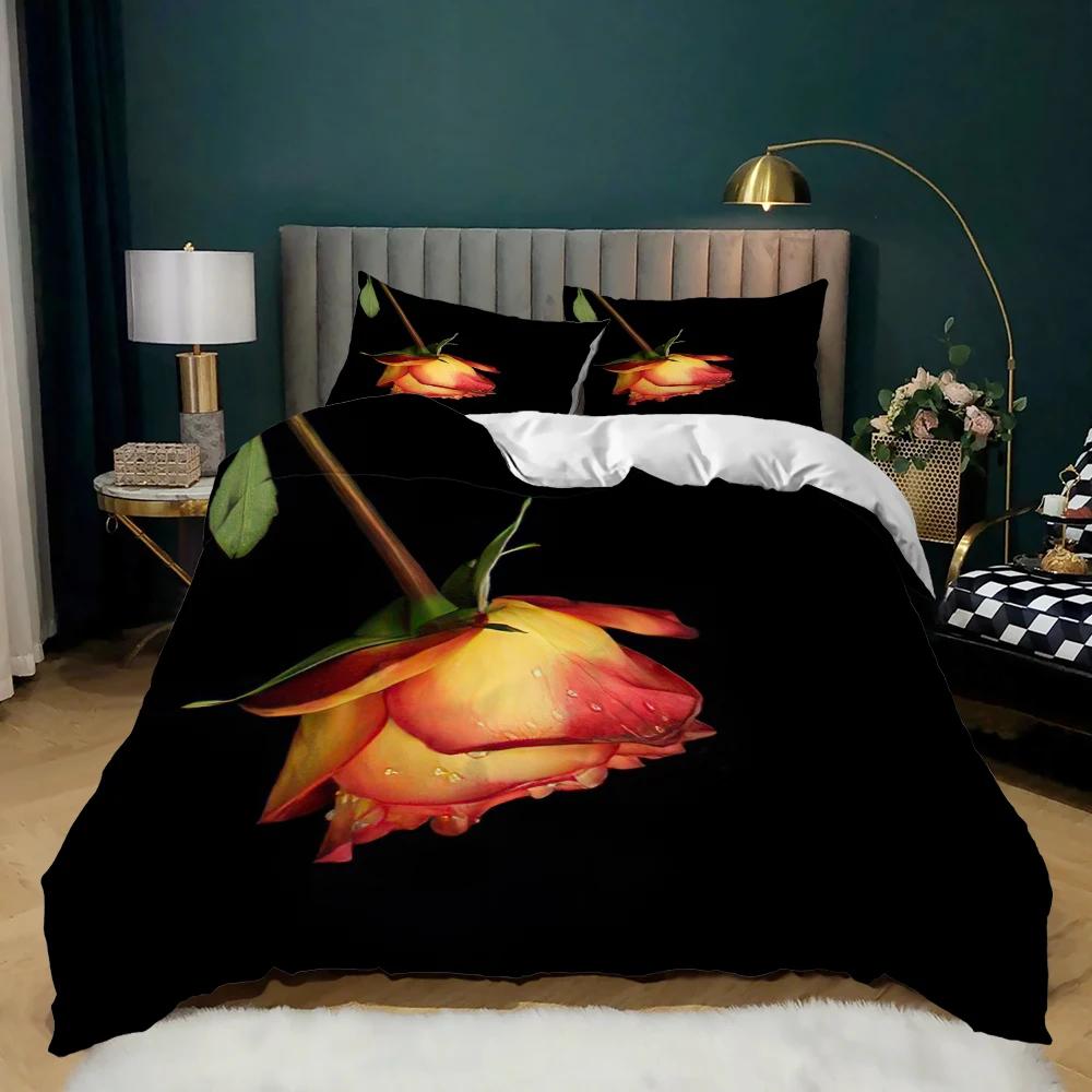 Комплект постельного белья с красными розами — фото 11