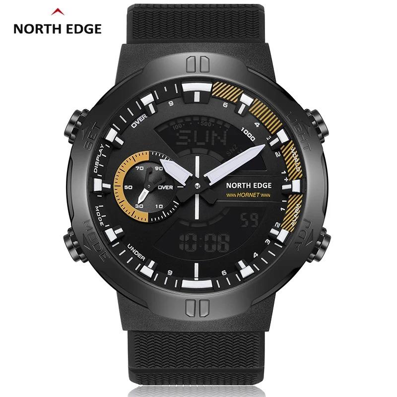 

NORTH EDGE Mens Smart Watch World Time Clock Countdown Speed Stopwatch Male s Military Army Smartwatches Swimming Waterproof 50m жёлтый