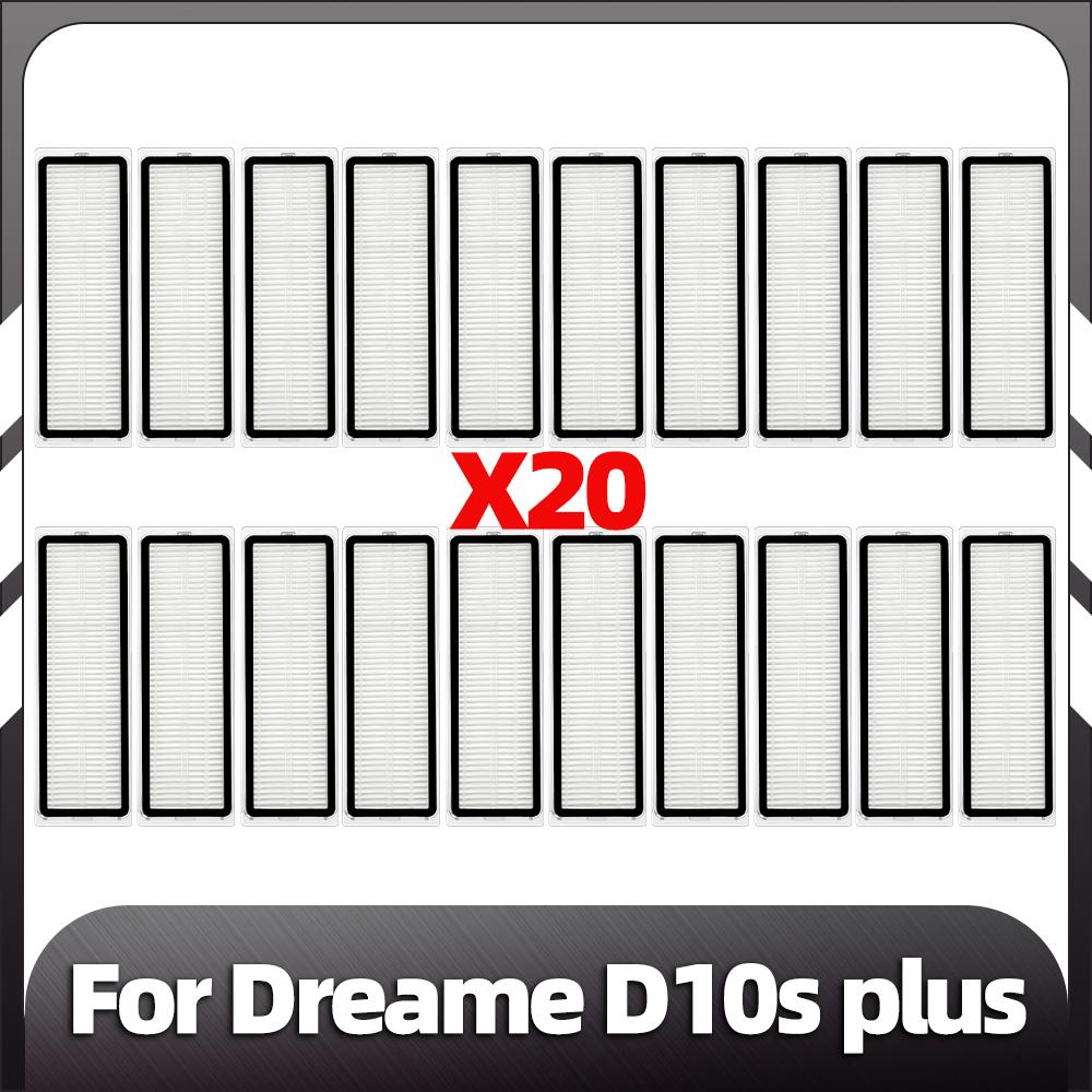 Compatible for Dreame D10s Plus Robot Vacuum Main Side Brush HEPA Filter Mop Pad Dust Bag Replacement Spare Parts Accessories