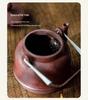 Guanlan Retro Coarse Pottery Tea Kettle Set with Alcohol Warmer for Outdoor Brewing