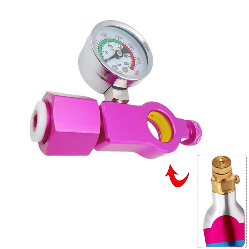 AD23-Co2 Cylinder Refill Fill Station Adaptor For Sodastream (Terra DUO Art) Pink Quick Connect Co2 Cylinder