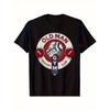Men's and Women's Retro Fitness T-shirt - Retro Boxing Pattern, Skull and Dumbbell Design - Sportswear, Casual Street Style