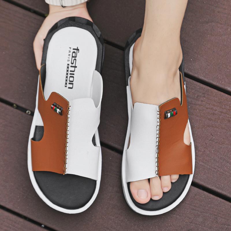 Fashion Hot Sale Men's Slippers Mixed Color Summer Outside Sandals Beach Mans Slipper Anti-slip Casual Slide Mens Shoes Big Size 39-47