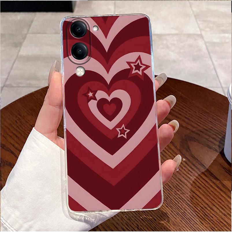For Vivo Y04s Case Clear Luxury Cute Love Heart Rabbit Funny Pattern TPU Soft Silicone Phone Case For VivoY04s Y 04s Back Cover
