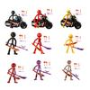 Posable Stickman Action Figure with DIY Accessories Stress Relief Movable Joints Stickman Fidget Toy Desktop Decoration Collectors Gift