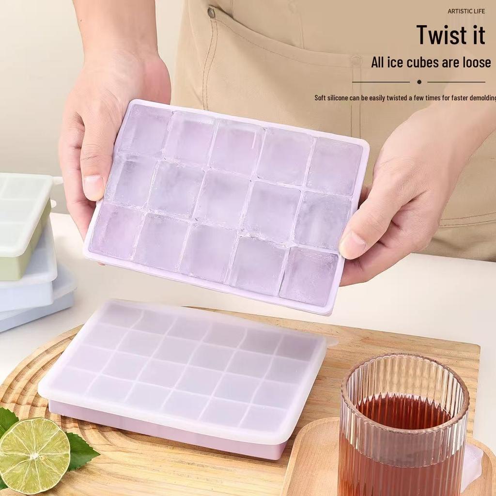 Silicone Baby Food Ice Cube Tray - 24 & 15 Grids, Easy Release, Quick Freeze, Food Grade