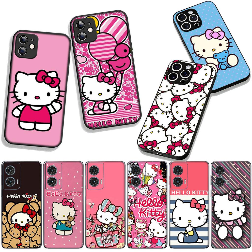 for Motorola Moto G54 G05 G24 G45 G55 G75 G85 G15 G57 G86 Power Edge 50 30 Ultra Fusion neo Pro Case Hello Kitty Anime Cute