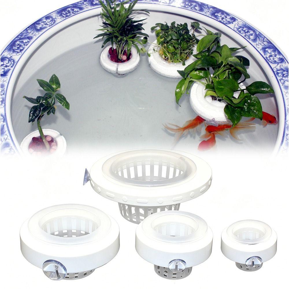 Floating Hydroponic Planting Basket Reusable Water Culture Planter Aquatic Plant Holder Fish Tank