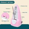 Uxcell Mechanical Metronome, High-Precision Professional Music Timer, Universal Metronome for Piano, Guitar, Violin, and Ukulele Players, Pink
