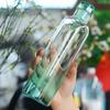 500/650Ml Large Capacity Glass Bottle With Time Marker Cover For Water Drinks