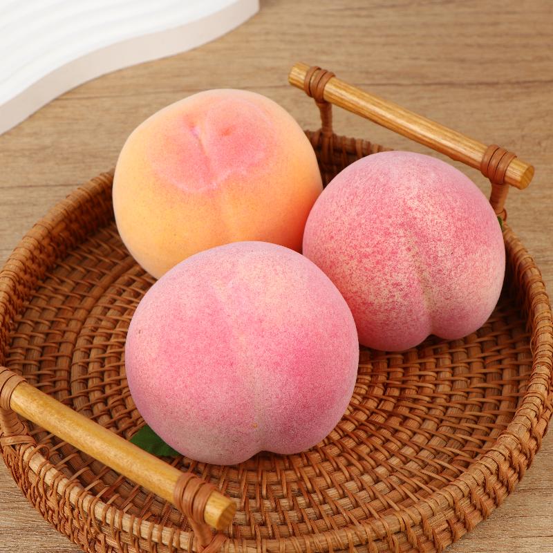 5Pcs 7Cm Artificial Peach Home Kitchen Decoration Fake Fruits Festive Party Supplies Simulation Ornament Pography Props