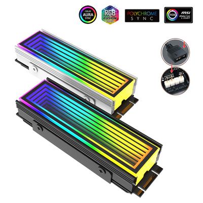 ARGB AURA Plug Sync Computer SSD M2 Kühler Aluminium PC RGB M.2 Nvme Kühler Kühlkörper Solid State Drive Kühlkörper Kühler