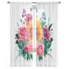 Blumenstrauß Rose Sonnenblume Gardinen für Schlafzimmer Wohnzimmer Tüll Vorhänge für Küche Voile Vorhänge Fensterbehandlung
