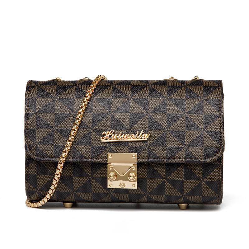 Fashion Chain Single Shoulder Armpit Bag New Women's Bag Light Luxury Printed Small Square Bag Portable Messenger Bag