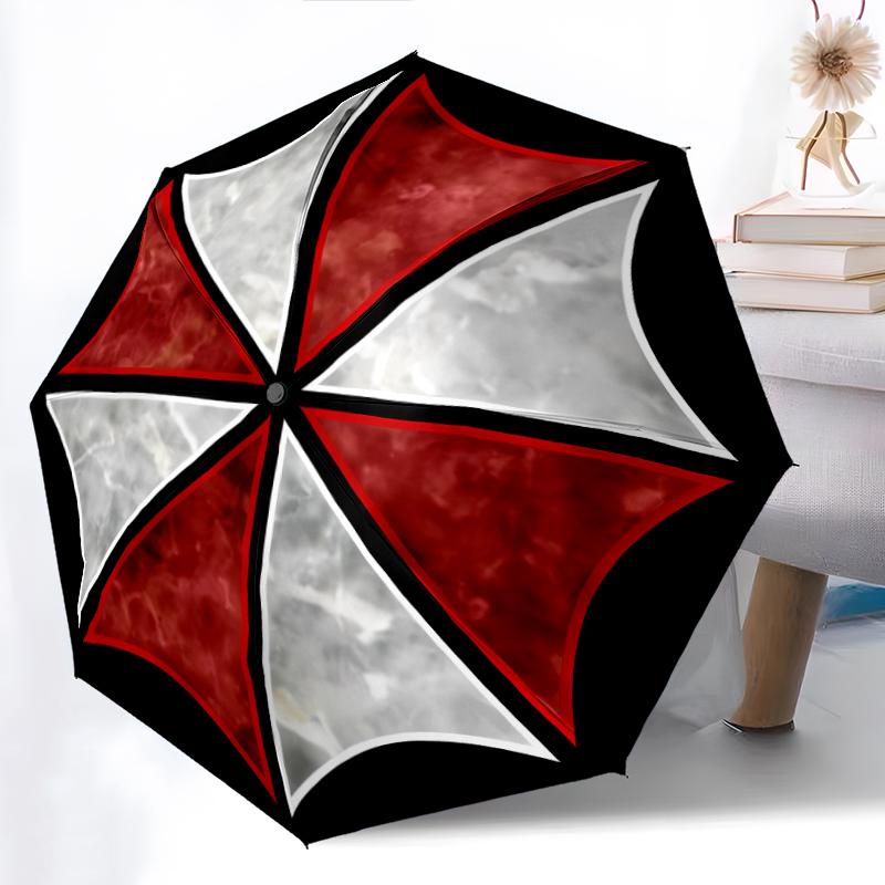 1 PC Automatic Folding Umbrella - Cartoon Pattern, Portable & Foldable Design with 8 Ribs, Christmas Birthday Gifts