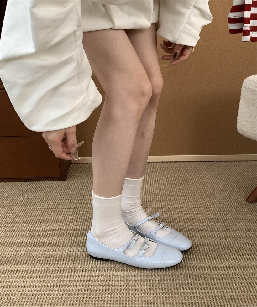 Niche Shallow Mouth Evening Breeze Single Shoes Women's New Summer Ballet Flat Grandma Shoes