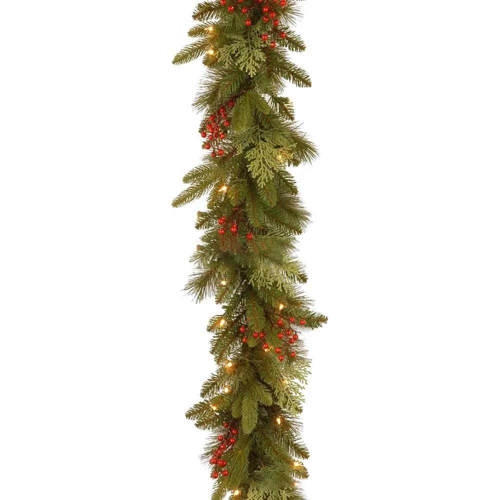 1.8M Christmas Rattan Garland Christmas Artificial Xmas Tree Rattan Banner Hanging Decoration DIY Wreath Rattan Decoration
