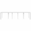 Garden Table White 300 x 100 x 73 cm Poly Rattan