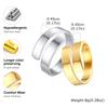 Adjustable Stainless Steel Simple Couple Ring for Women Men Statement Wrap Wide Finger Ring Couple Jewelry Valentine's Day Gifts