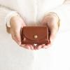 Rolling Mini Wallet, Tochigi Leather, Made in Japan, Holds 7 Cards, 10 Bills, and 25 Coins (Camel)