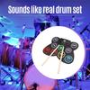 Roll Drum Pedal Controller Roll Up Drum Practice Pad USB with Drum Sticks Touch Sensitivity Great Holiday Birthday Gift for Kids
