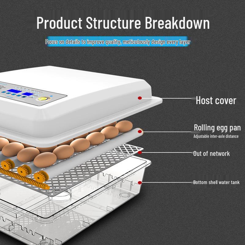 Incubatrice Intelligente Completamente Automatica per Uova di Gallina, Anatra, Oca, Piccione e Pappagallo