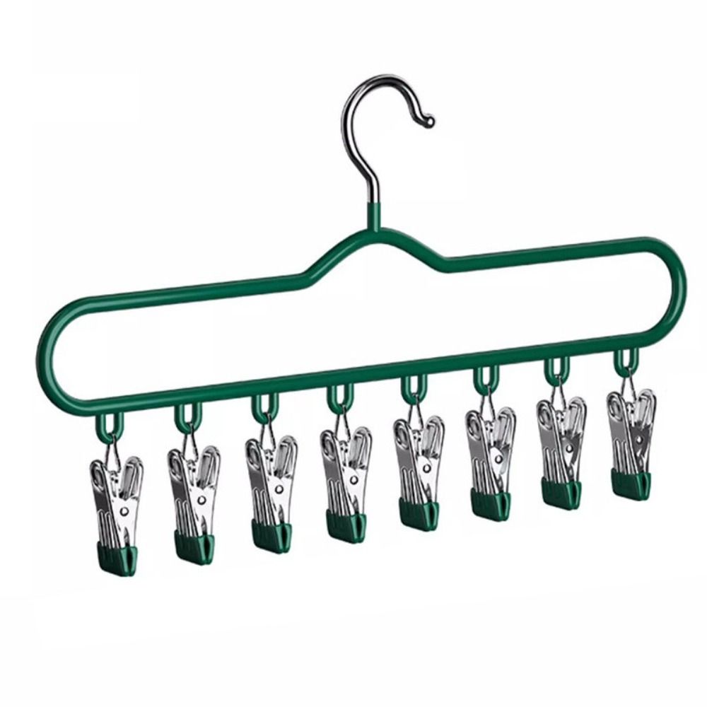Windproof Clothes Drying Rack Stainless Steel Socks Underwear Clips Hat Rack  for Home Dormitory