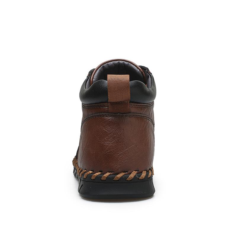 38-48 Leather Casual Men Shoes Design Sneakers Man Breathable Leather Shoes Men Ankle Boots Outdoor