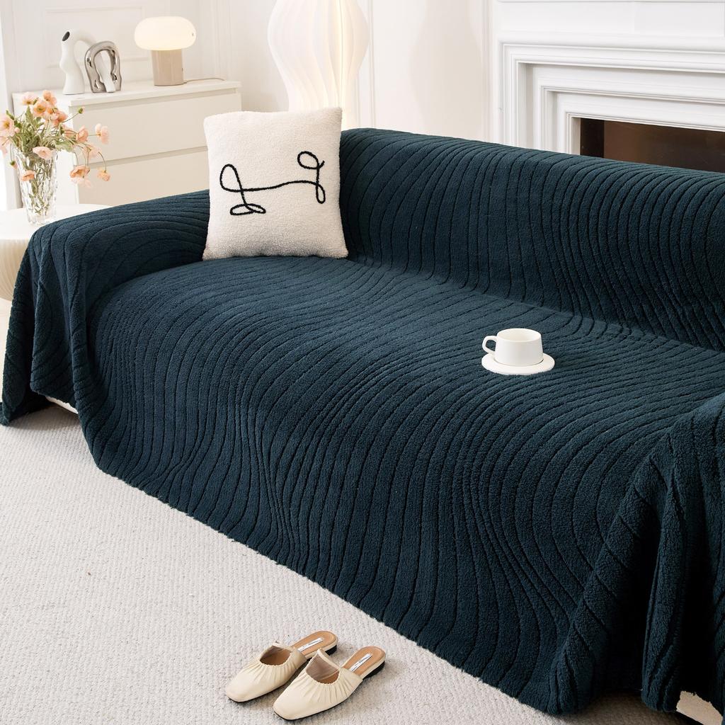 Shu cotton lint solid color whole bedding sofa towel universal in all seasons, non-slip and anti-cat scratch sofa cover, seat cushion