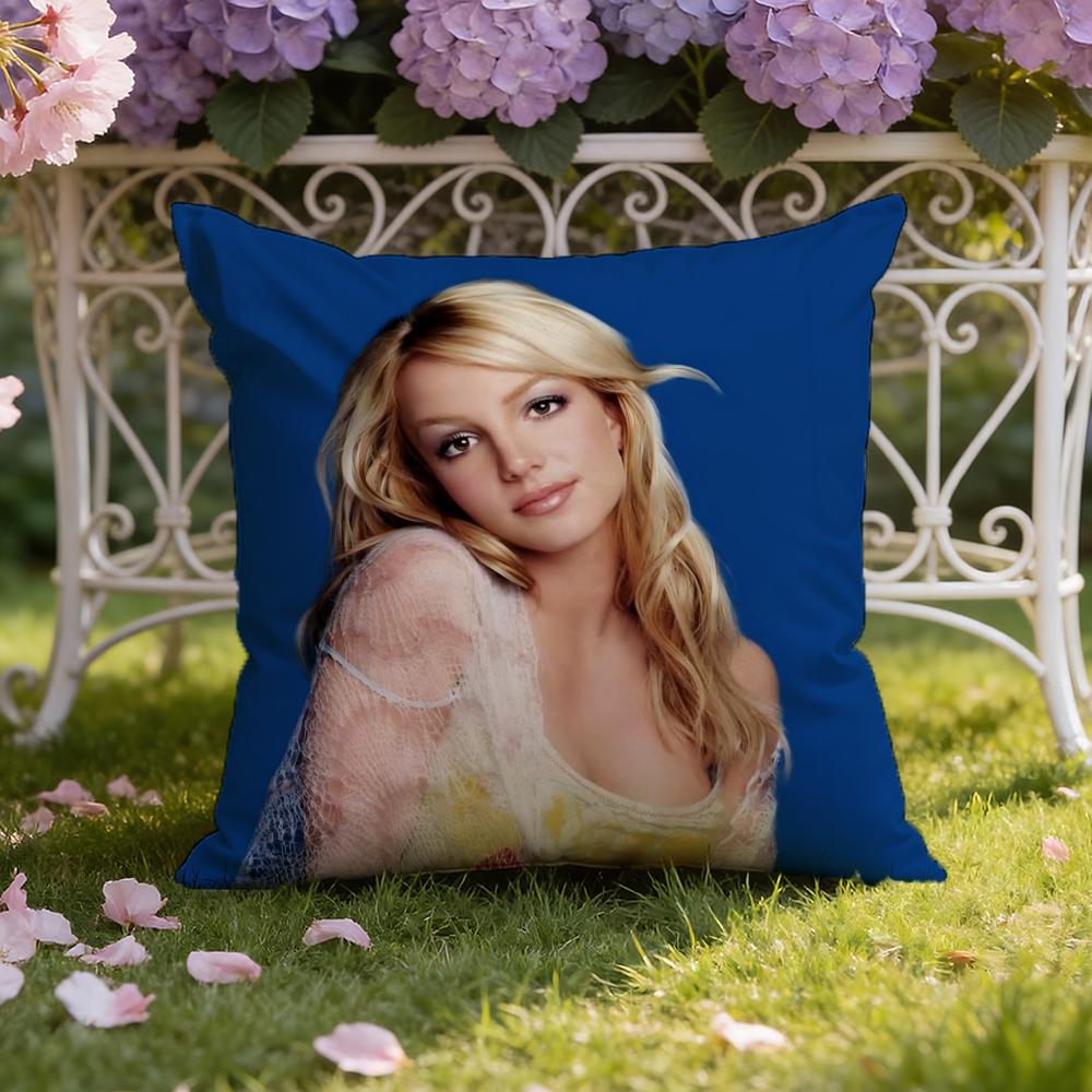 Singer B-Britney Spears Cushion Cover Home & Car Dual-Scene Pillow Cover: Reversible for Premium Comfort