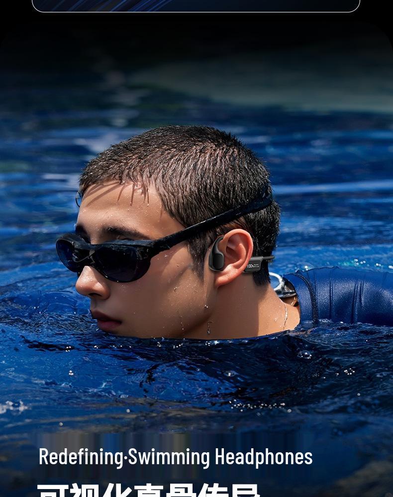S10 Bone Conduction Waterproof Wireless Swimming Earphones - Non-In-Ear Sports Model