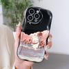 Cartoon Pattern Cream Texture Casing Wavy Edge Soft Silicone Cover Phone Case for OPPO Reno Realme OnePlus Vivo