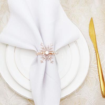 Shiny Golden Napkin Holders Large for Xmas,Party,Wedding Silvery Christmas Supplies Napkin Buckle Napkin Ring Table Decor