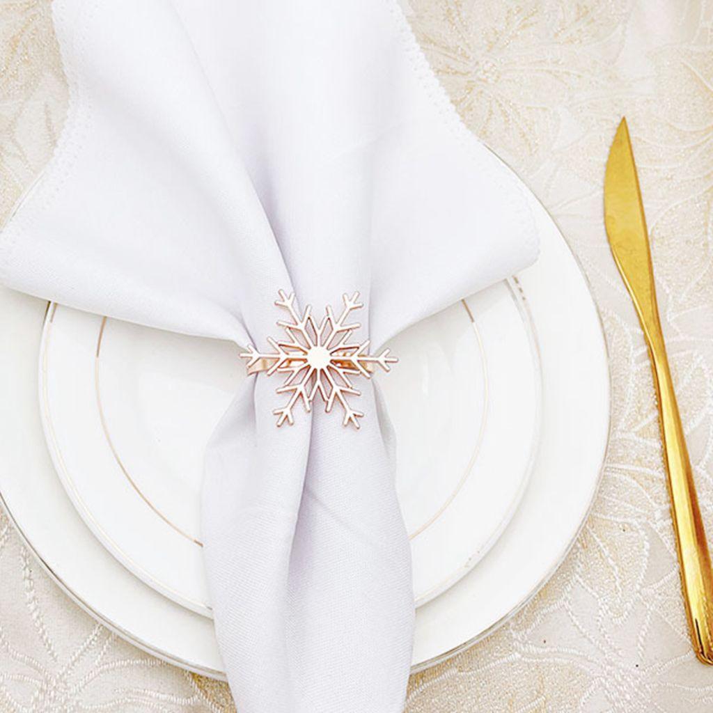 Xmas,Party,Wedding Silvery Napkin Holders Napkin Ring Christmas Supplies Napkin Buckle Table Decor