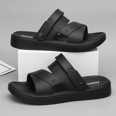 Herrenschuhe Neue Sommerschuhe Hausschuhe Herren Hohe Qualität Strand Slipper Flache Schuhe Herren Flip Flops Herren Sandalen Rutschfest Weiche Sohle Dick