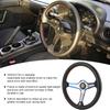 350mm 14in for NARDI Style 6 Bolt Half Dish Black Perforated Leather Racing Steering Wheel W  Horn