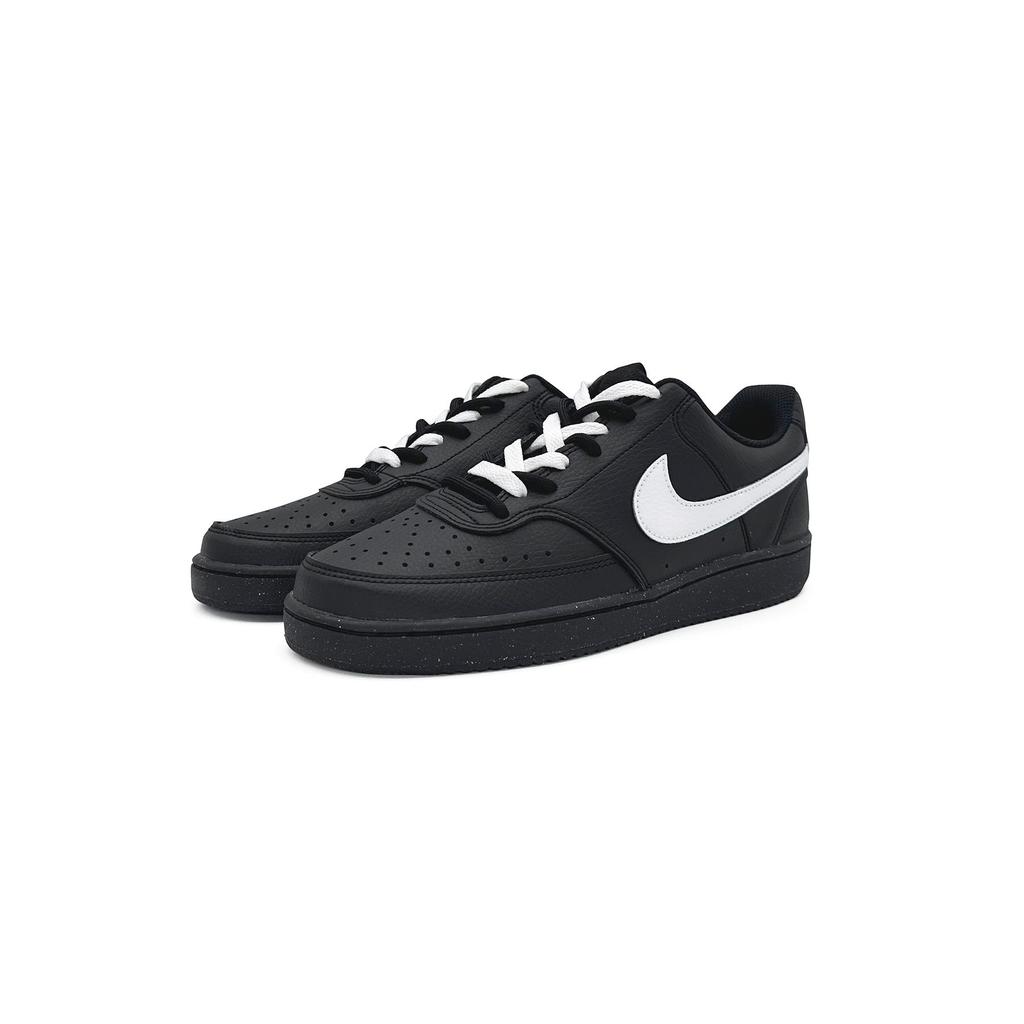 Nike Court Vision Slip Resistant Abrasion Resistant Low top Skateboard Shoes Unisex Black White DH2987-002(Team505-)