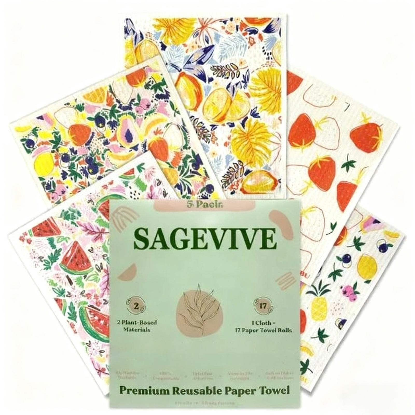 

5 Pcs Kitchen Dish Cleaning Cloths, Reusable Wash Cloths, Absorbent & Quick Dry, Perfect For Daily Kitchen Cleaning Tasks One Size