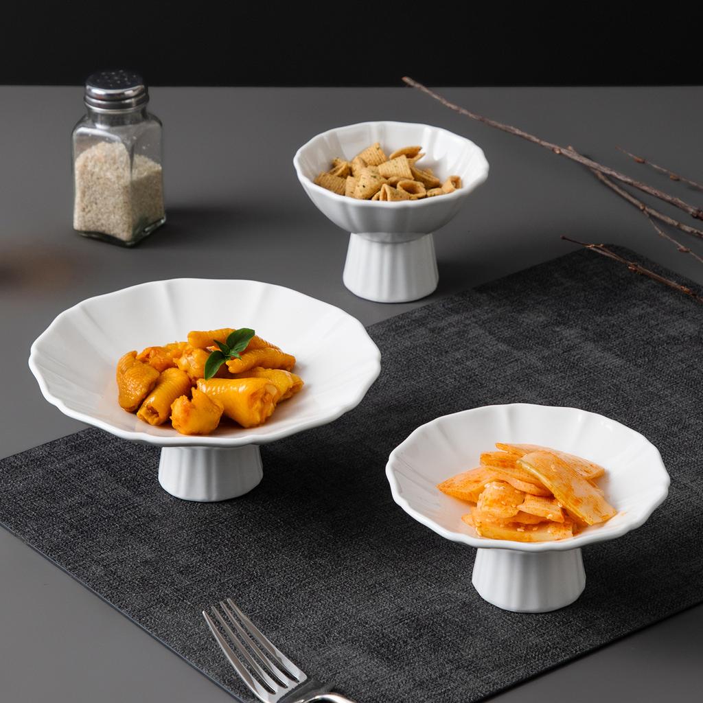 High-Value Dessert Trays, Hotel Creative Snack Plates, Tall Plates, Home Dessert Bowls, Assorted Ice Cream Bowls