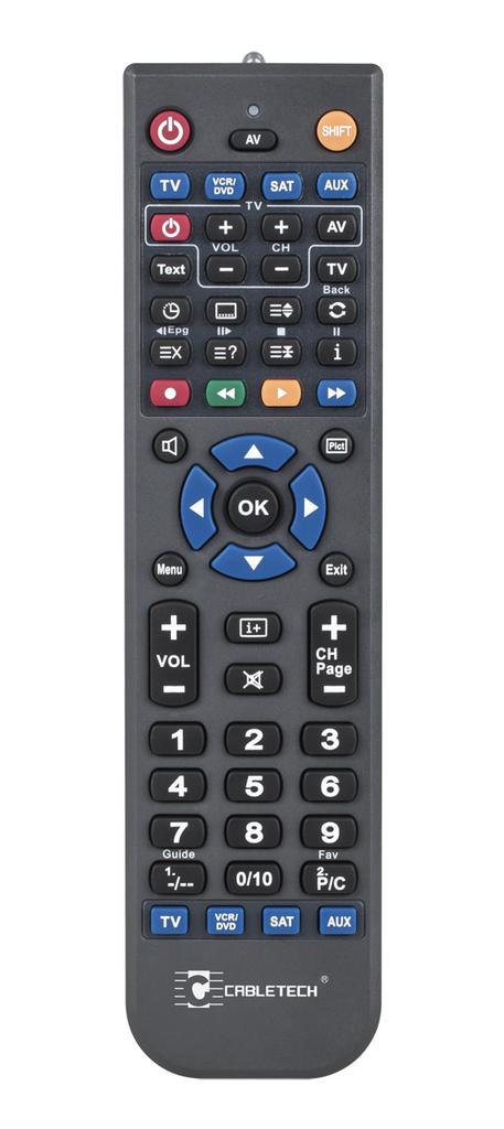Cabletech 4 v 1 univerzální programovatelný dálkový ovladač