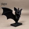 Creative Halloween Gifts 3D Printed Bat Figurine, Gothic Black Sculpture, Spooky Room Accessories Tabletop Ornament for Home Shelf Desk Decoration