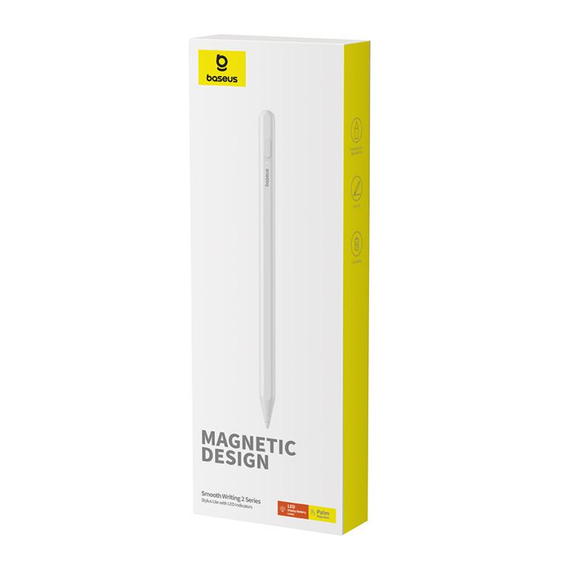 Baseus Bianco Touch Pen Smooth Writing 2 Magnetic Series Per Apple Ipad, Versione Active, P80015802213-02 - Immagine 4